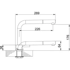 Franke Robinetterie - Mitigeur De Lavabo FN 7483.031 Rabattable, Chrome 115.0486.978 -Franke cadfd0b05cd46c0dea382789