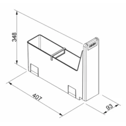 Franke Poubelle Sous évier Cube 10, 1 Bac 4,5 Litres 015573 -Franke cube 10 15573 poubelle 1 bac 1