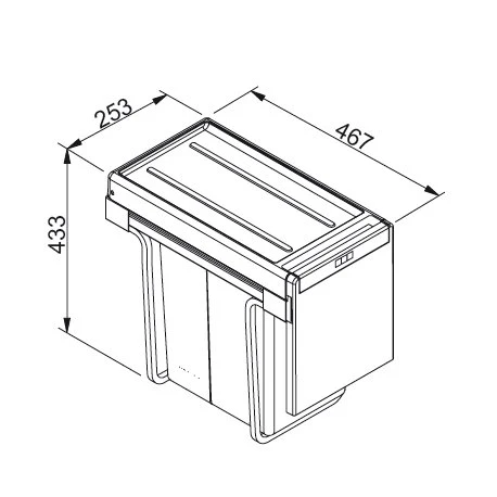 Franke Poubelle Sous évier Cube 30, 2 Bacs 15 + 15 Litres 015672 5 Franke Poubelle Sous évier Cube 30, 2 Bacs 15 + 15 Litres 015672 – Image 3
