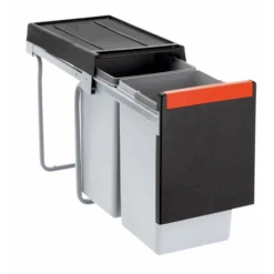 Franke Poubelle Sous évier Cube 30, 2 Bacs 20 + 10 Litres 015689