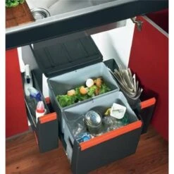 Franke Poubelle Sous évier Cube 40, 2 Bacs 14 + 14 Litres 015627 -Franke cube 40 015627 poubelle 2 bacs 1