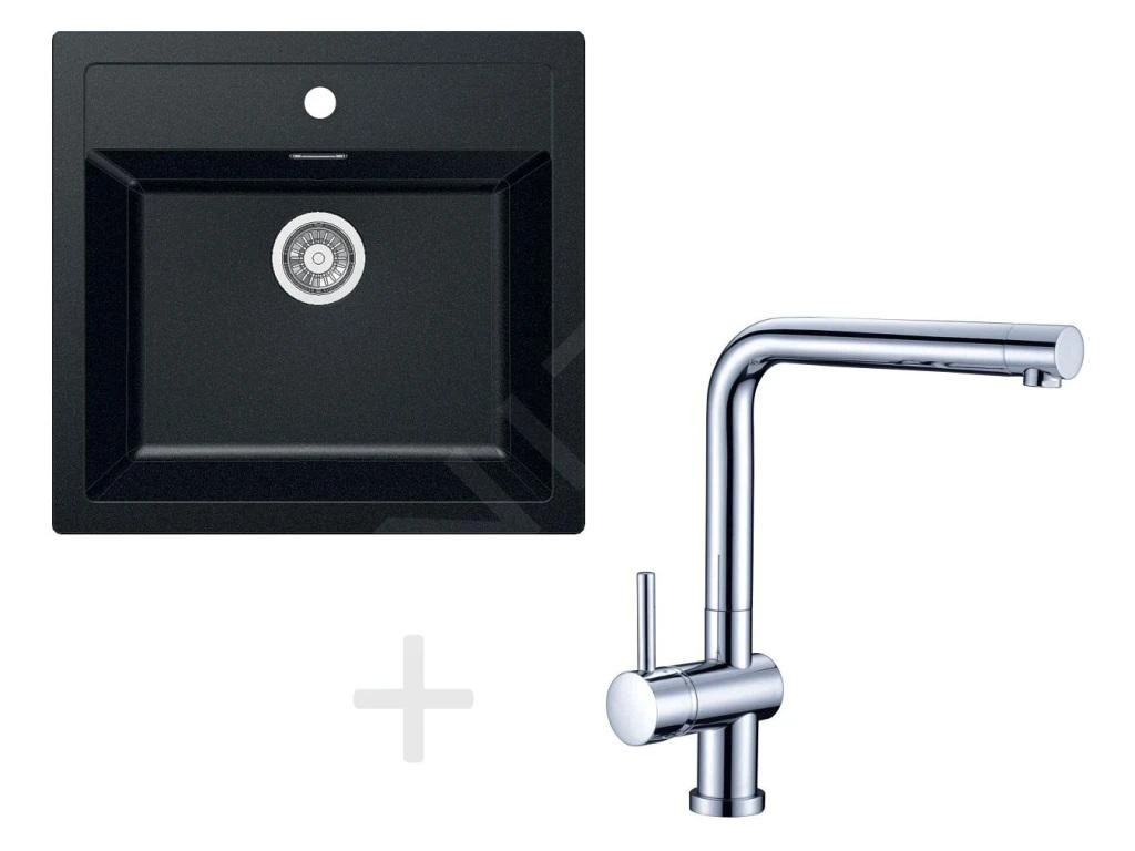 Franke Colonnes - Set De Cuisine T13, évier En Tectonite SID 610, Noir + Robinet Samoa, Chrome 114.0283.125 3 Franke Colonnes - Set De Cuisine T13, évier En Tectonite SID 610, Noir + Robinet Samoa, Chrome 114.0283.125