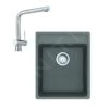 Franke Colonnes - Ensemble G242, évier En Fragranit MRG 610-37 RTL Et Mitigeur Samoa, Gris Pierre / Chrome 114.0675.643 -Franke ec0f0f0a955cb775f1781883