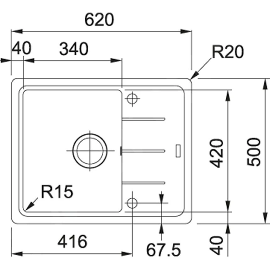 Franke Basis - Évier En Fragranit BFG 611-62, 620x500 Mm, Cachemire 114.0494.751 4 Franke Basis - Évier En Fragranit BFG 611-62, 620x500 Mm, Cachemire 114.0494.751 – Image 2