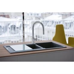 Franke Mitigeur Cuisine Eos Neo Douchette Double Jet Inox 727990 -Franke eos neo 727990 douchette double jets extractible inox 5