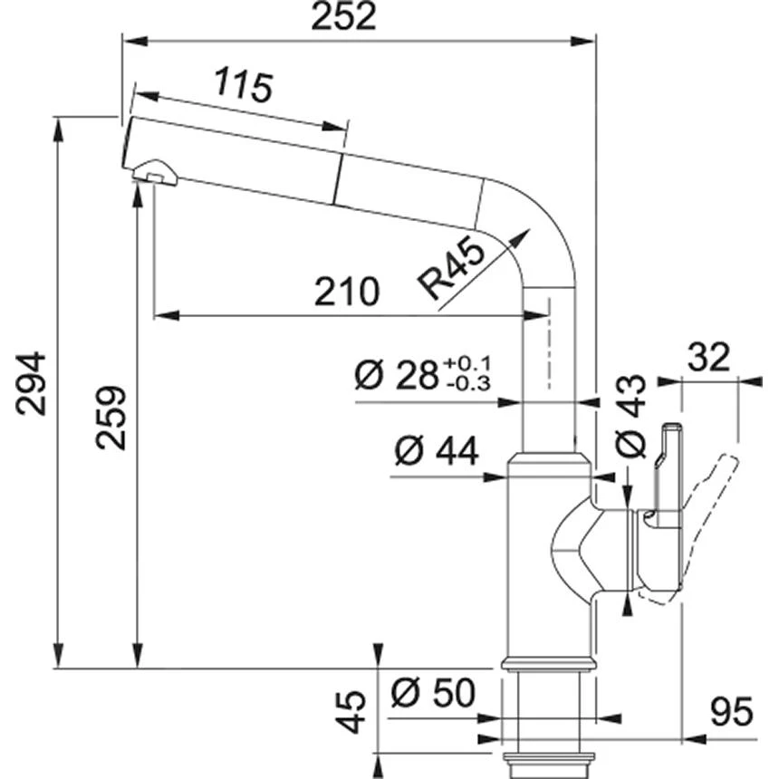 Franke Urban - Mitigeur D'évier FP 5083.031 Avec Douchette Extractible, Chrome 115.0595.083 4 Franke Urban - Mitigeur D'évier FP 5083.031 Avec Douchette Extractible, Chrome 115.0595.083 – Image 2