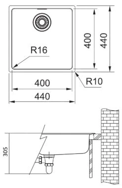 Franke Maris - Évier MRX 210/610-40, 440x440x180 Mm, Inox 127.0539.540 5 Franke Maris - Évier MRX 210/610-40, 440x440x180 Mm, Inox 127.0539.540 -Franke f98d8e27fa81c4f6520510b1