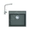 Franke Colonnes - Ensemble G246, évier En Fragranit MRG 610-52 RTL Et Mitigeur Samoa, Gris Pierre / Chrome 114.0675.621 -Franke fd7be38fa8bf88e4bf721bd3