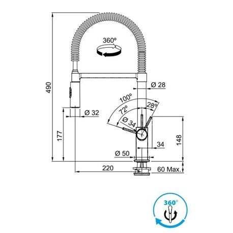Franke Mitigeur Cuisine Fox Pro Chromé 888909 4 Franke Mitigeur Cuisine Fox Pro Chromé 888909 – Image 2