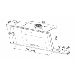 Franke Hotte Inclinée Maris Pro Noir 90 Cm 233810 -Franke hotte inclinee maris pro noir 90 cm 233810 5