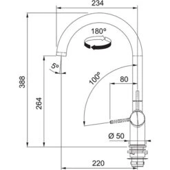 Franke Mitigeur Cuisine Active J à Bec Chromé 056518 -Franke mitigeur cuisine active j a douchette chrome 2