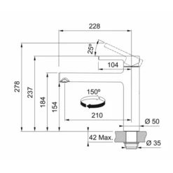 Franke Mitigeur Cuisine Centro à Bec Chrome 766685 -Franke mitigeur cuisine centro a bec chrome 766685 4