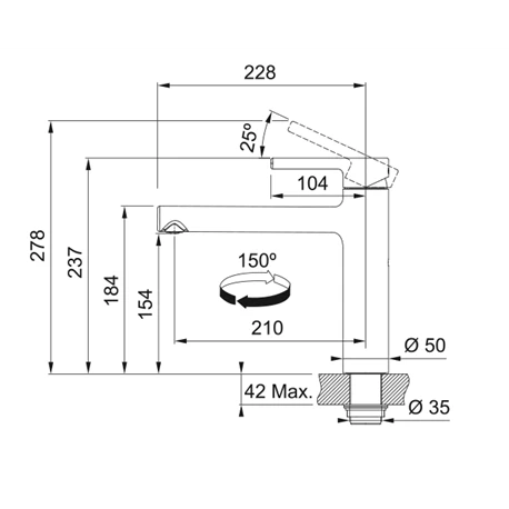 Franke Mitigeur Cuisine Centro Solution Fenêtre à Bec Chrome 767088 4 Franke Mitigeur Cuisine Centro Solution Fenêtre à Bec Chrome 767088 – Image 2