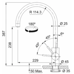 Franke Mitigeur Cuisine Eos Neo à Bec Reflet D'Or 230543 -Franke mitigeur cuisine eos neo a bec reflet d or 230543 3