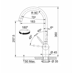 Franke Mitigeur Cuisine Leda Neo à Bec Inox 728805 -Franke mitigeur cuisine leda neo a bec inox 728805 4