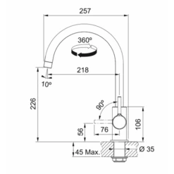 Franke Mitigeur Cuisine Lina J à Bec Chrome 294576 -Franke mitigeur cuisine lina j a bec chrome 294576 5