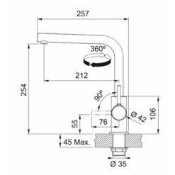 Franke Mitigeur Cuisine Lina L à Bec Chrome 294590 12 Franke Mitigeur Cuisine Lina L à Bec Chrome 294590 -Franke mitigeur cuisine lina l a bec chrome 294590 4