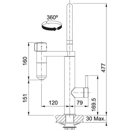 Franke Mitigeur Cuisine Vital Chrome Mitigeur à Bec 865579 6 Franke Mitigeur Cuisine Vital Chrome Mitigeur à Bec 865579 – Image 4