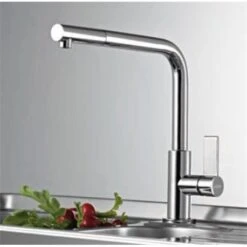 Franke Mitigeur Cuisine Neptune Evo à Douchette Chromé 603038 -Franke neptune evo mitigeur a douchette monojet extractible 603038 chrome simple 1
