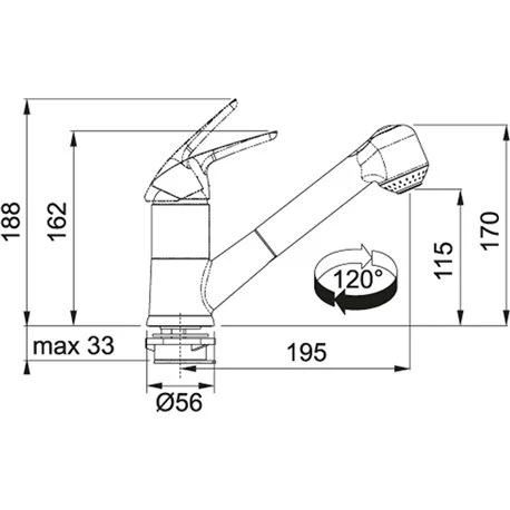 Franke Mitigeur Cuisine Novara Eco Chromé 624026 4 Franke Mitigeur Cuisine Novara Eco Chromé 624026 – Image 2