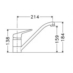 Franke Mitigeur Cuisine Novara Plus Chromé 379445 -Franke novara plus a bec 379445 mitigeur a bec 1