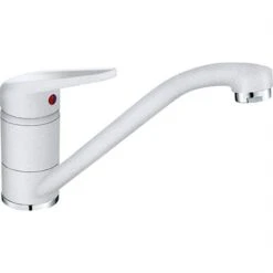 Franke Mitigeur Cuisine Novara Plus Blanc Artic 826536 -Franke novara plus a bec 826536 bec bicolore blanc artic 1