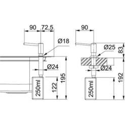 Franke Distributeur De Savon Novita 038260 Chrome -Franke novita distributeur de savon pour evier 038260 finition chrome 2