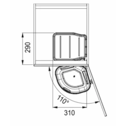 Franke Poubelle Sous évier Sorter Mini 1 Bac 17 Litres 515219 -Franke sorter mini 515219 poubelle porte 1