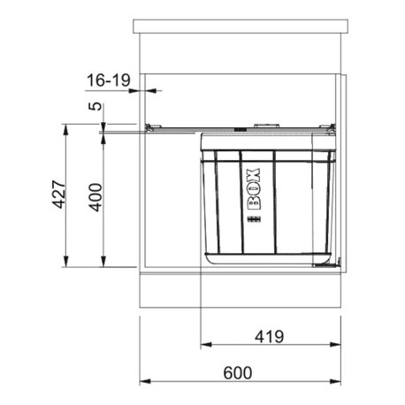 Franke Poubelle Sous évier Sorter Solo 600, 1 Bac 40 Litres 160197 5 Franke Poubelle Sous évier Sorter Solo 600, 1 Bac 40 Litres 160197 – Image 3