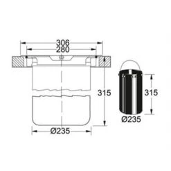 Franke Poubelle Cuisine Vide-déchets AEF 12, 1 Bac 12 Litres Montage à Fleur De Plan 230028 -Franke vide dechets aee 12 aef 12 230028 vide dechets montage a fleur de plan 1